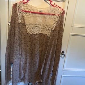 Cardigan with lace back